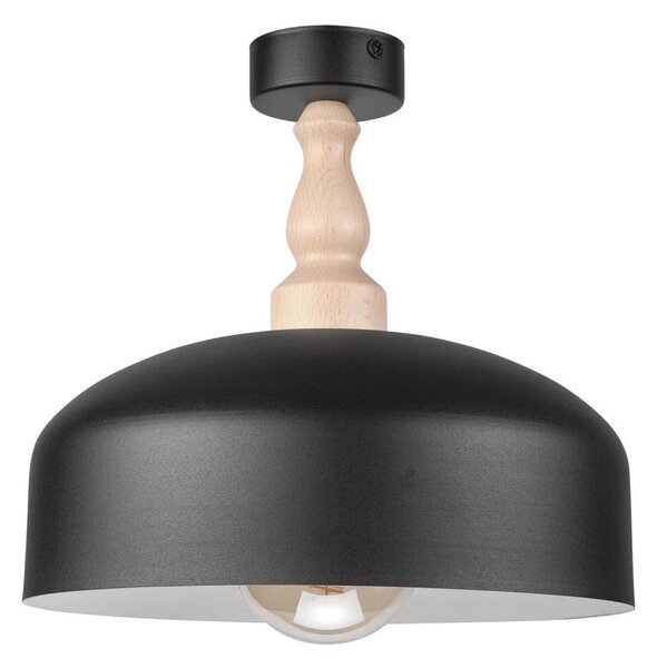 Prisadený luster RINA 1xE27/15W/230V čierna/buk