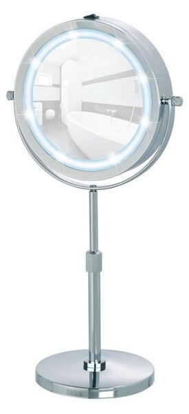 Kozmetické zrkadlo s osvetlením/zväčšovacie (5x) ø 13,5 cm Lumi – Wenko