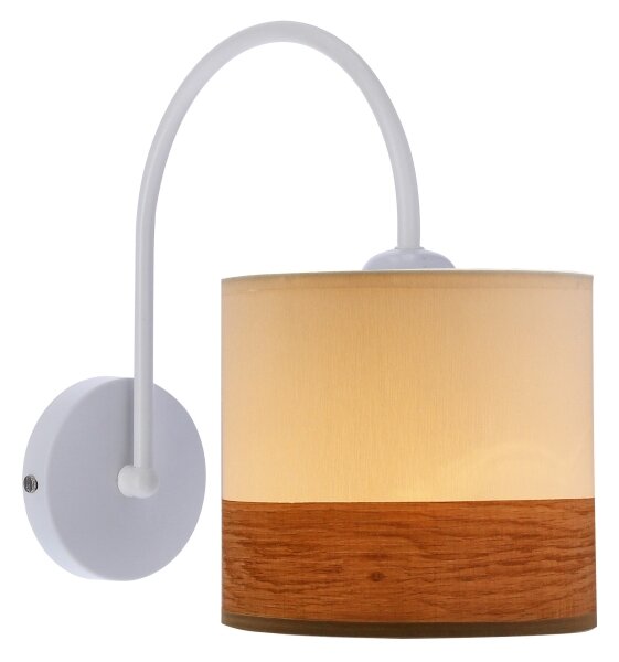Nástenná lampa BIANCO 1xE27/40W/230V biela/hnedá