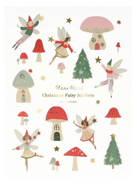 Vianočné nálepky Christmas fairy – 10 hárkov