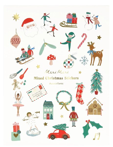 Vianočné nálepky Mixed Icon Christmas – 10 hárkov