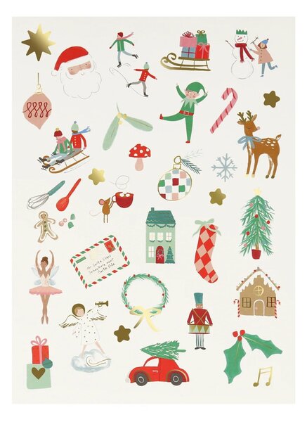 Vianočné nálepky Mixed Icon Christmas – 10 hárkov