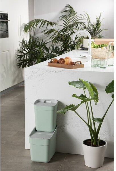 Svetlomodrý odpadkový kôš na triedený odpad z recyklovaného plastu 10 l Ready To Collect – Curver