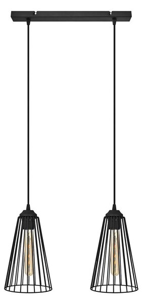 Luster na lanku TORRI 2xE27/15W/230V čierna
