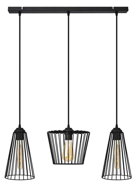 Luster na lanku TORRI 3xE27/15W/230V čierna