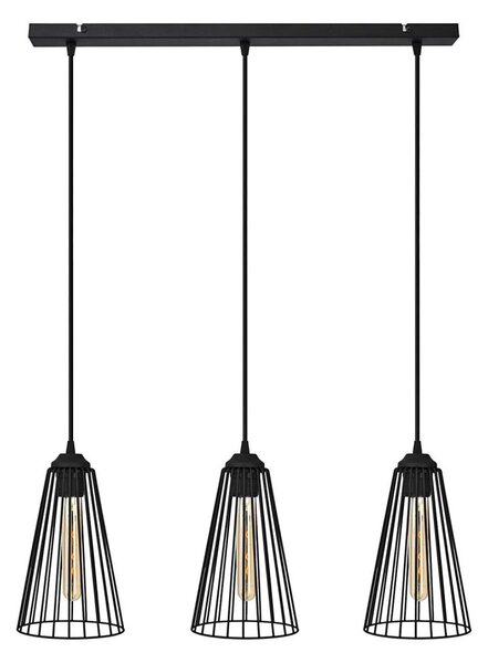 Luster na lanku TORRI 3xE27/15W/230V čierna