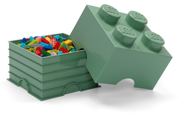 Zelený úložný box štvorec LEGO®