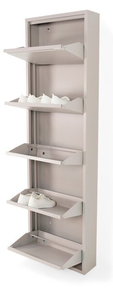 Taupe kovová výklopná skrinka na topánky 50x169x15 cm Billy – Spinder Design