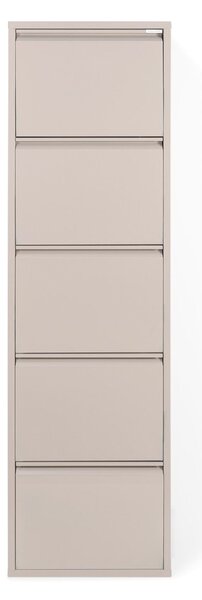 Taupe kovová výklopná skrinka na topánky 50x169x15 cm Billy – Spinder Design