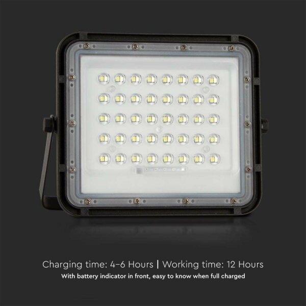 LED Vonkajší solárny reflektor LED/6W/3,2V IP65 4000K čierna + DO