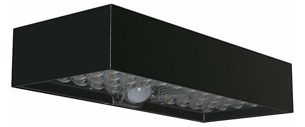 LED Solárne nástenné svietidlo so senzorom LED/6W/3,7V IP65 4000K 3000 mAh čierna