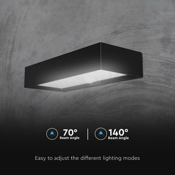 LED Solárne nástenné svietidlo so senzorom LED/6W/3,7V IP65 4000K 3000 mAh čierna