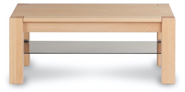 Wooded Konferenční stolek Denver Glass z masivu BUK Výška stolku: 53 cm