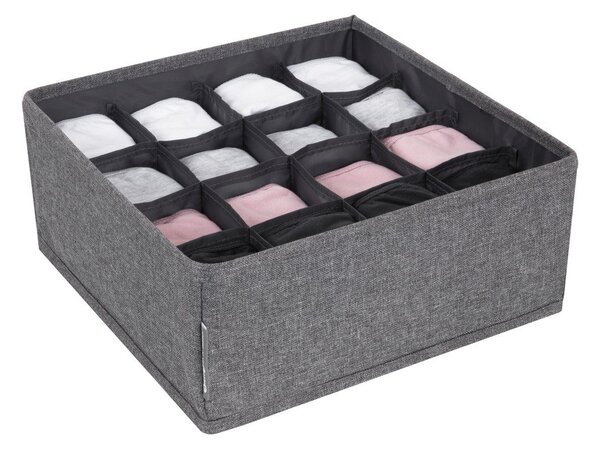 Sivý organizér do zásuvky s 16 priehradkami Bigso Box of Sweden Drawer