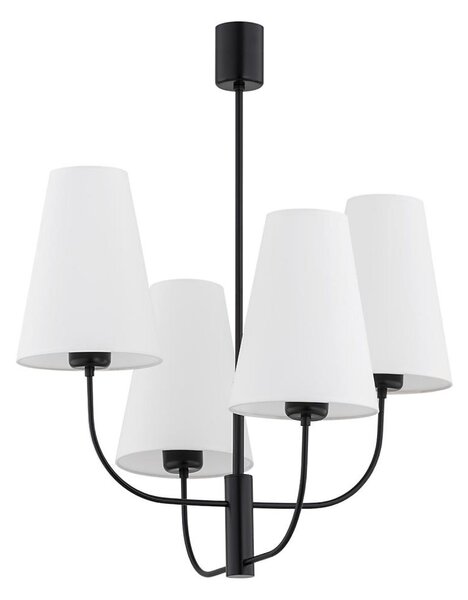 Argon 1822 - Luster na tyči SAFIANO 4xE27/15W/230V čierna
