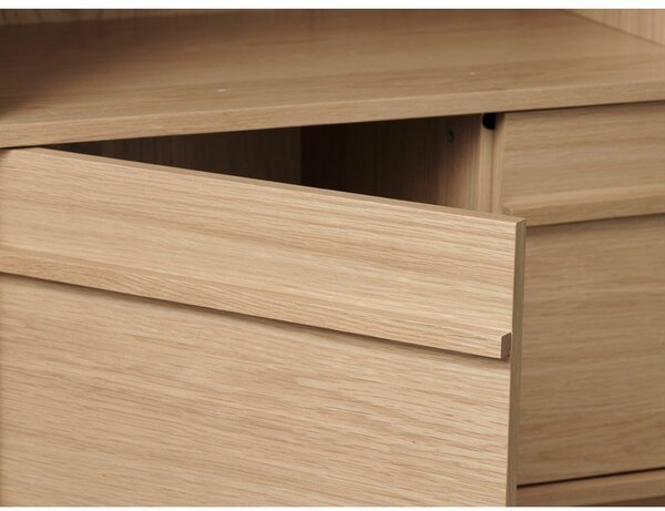 Knižnica v dekore duba v prírodnej farbe 140x90 cm Ponza – Unique Furniture