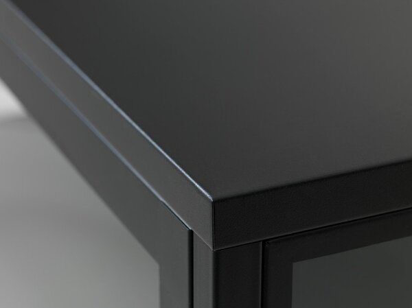 Čierna kovová vitrína 90x190 cm Carmel – Unique Furniture