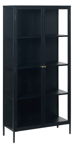 Čierna kovová vitrína 90x190 cm Carmel – Unique Furniture