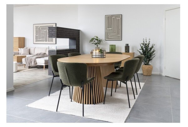 Okrúhly rozkladací jedálenský stôl s doskou v dubovom dekore ø 120 cm Osaka – House Nordic