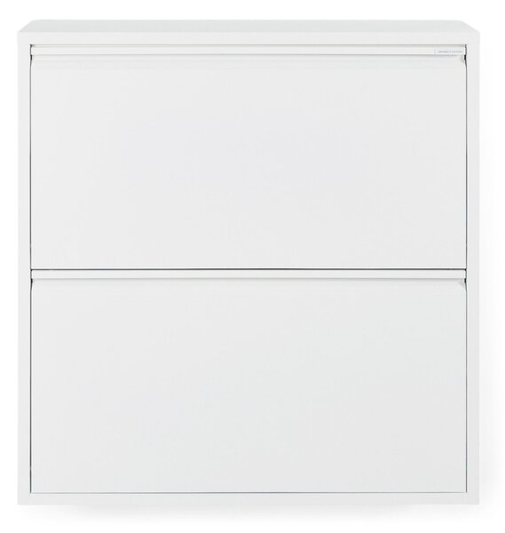 Biela kovová výklopná skrinka na topánky 75x77,5x22,5 cm Billy – Spinder Design