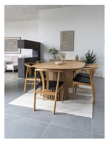Okrúhly rozkladací jedálenský stôl s doskou v dubovom dekore ø 120 cm Osaka – House Nordic