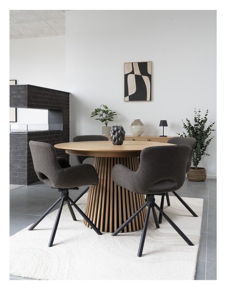 Okrúhly rozkladací jedálenský stôl s doskou v dubovom dekore ø 120 cm Osaka – House Nordic