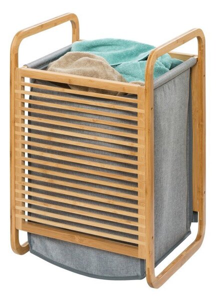 Kôš na bielizeň s bambusovým rámom Wenko Bamboo, 43 l