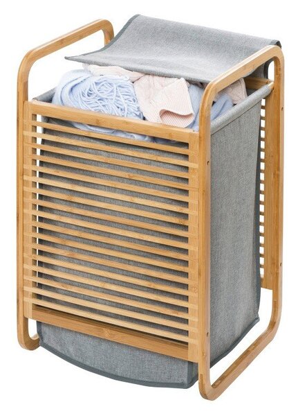 Kôš na bielizeň s bambusovým rámom Wenko Bamboo, 43 l