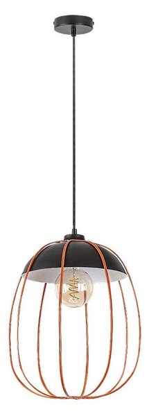 Rabalux 72034 - Luster na lanku SVENS 1xE27/60W/230V čierna/oranžová