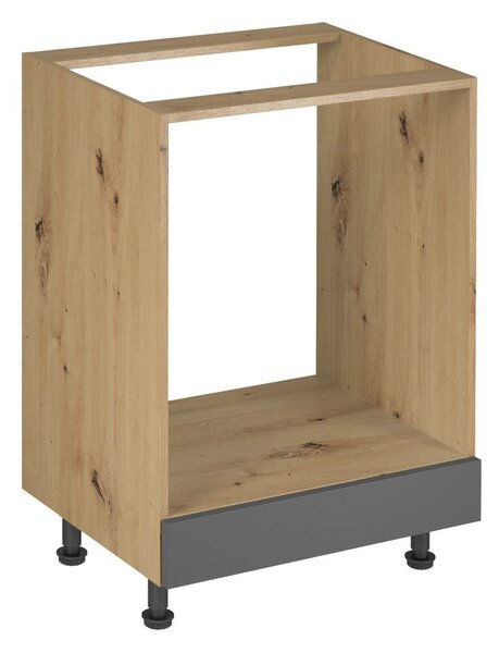Kuchynská skrinka LANGEN D60ZK Dub artisan/sivá