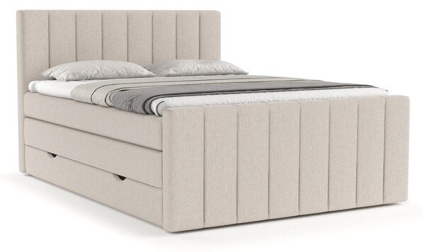 Béžová boxspring posteľ s úložným priestorom 180x200 cm Ruby – Maison de Rêve