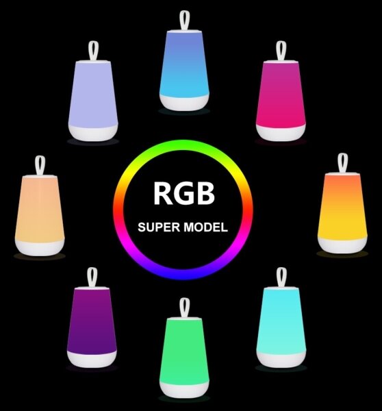 Rabalux 76019 - LED RGB Stmievateľná stolná lampa FRANCO LED/2W/5V 3000K