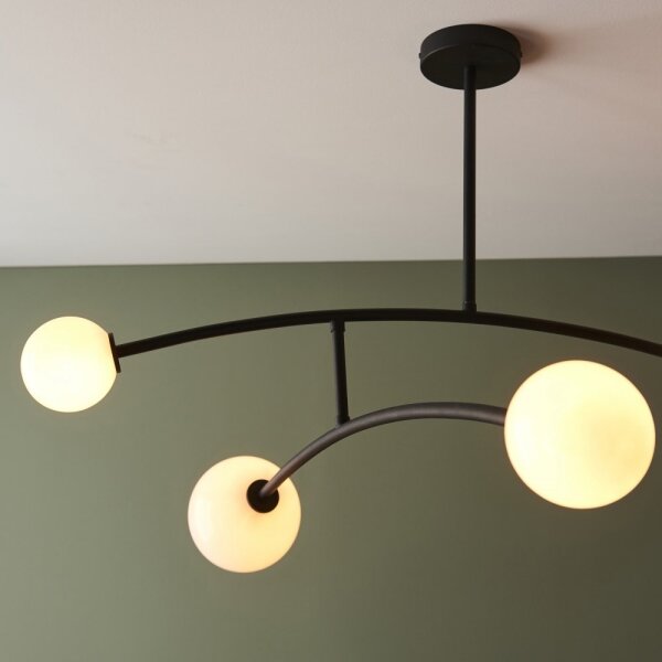 Endon 92940 - Luster na tyči BALANCE 4xG9/3W/230V čierna/biela