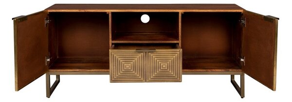 TV stolík z mangového dreva v zlatej farbe 40x60 cm Volan – Dutchbone