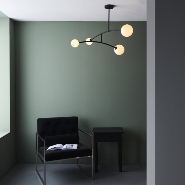 Endon 92940 - Luster na tyči BALANCE 4xG9/3W/230V čierna/biela
