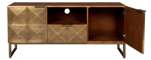 TV stolík z mangového dreva v zlatej farbe 40x60 cm Volan – Dutchbone