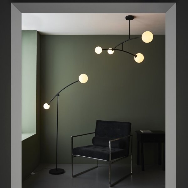Endon 92940 - Luster na tyči BALANCE 4xG9/3W/230V čierna/biela