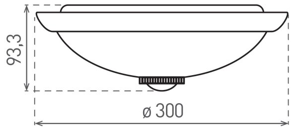Stropné svietidlo s pohybovým senzorom MANA 2xE27/40W/230V priemer 30 cm biele