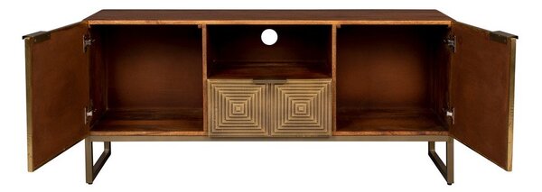 TV stolík z mangového dreva v zlatej farbe 40x60 cm Volan – Dutchbone
