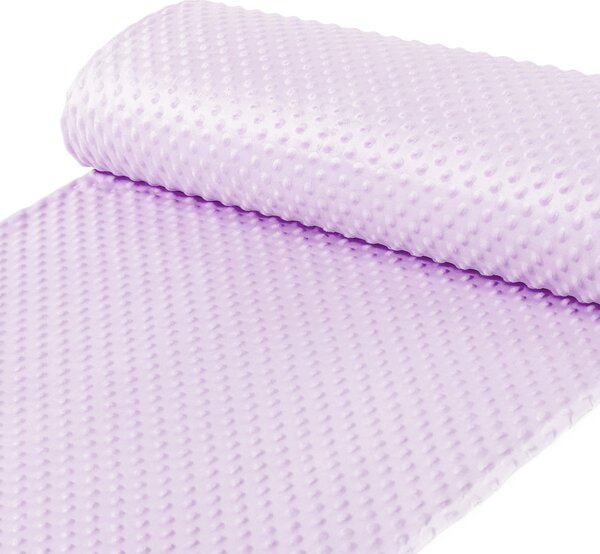 Detská látka Minky 3D bodky MKP-002 Fialová lila - šírka 150 cm
