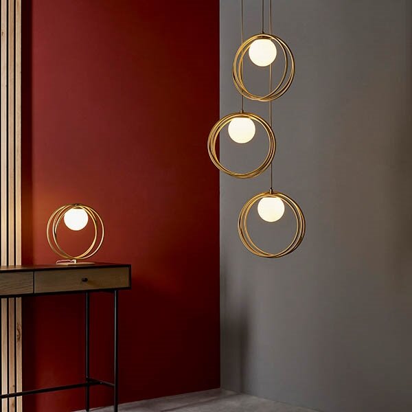 Endon 92491 - Stolná lampa EMILIO 1xG9/3W/230V zlatá/biela