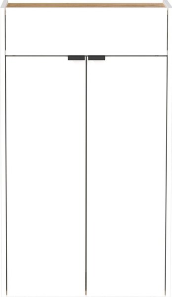 Biela skrinka v dekore duba 56x97x22 cm Ameca – Germania