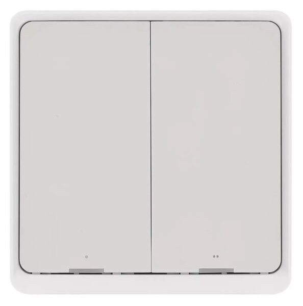 Vypínač 2-tlačidlový GoSmart 1xCR2430 Tuya biela