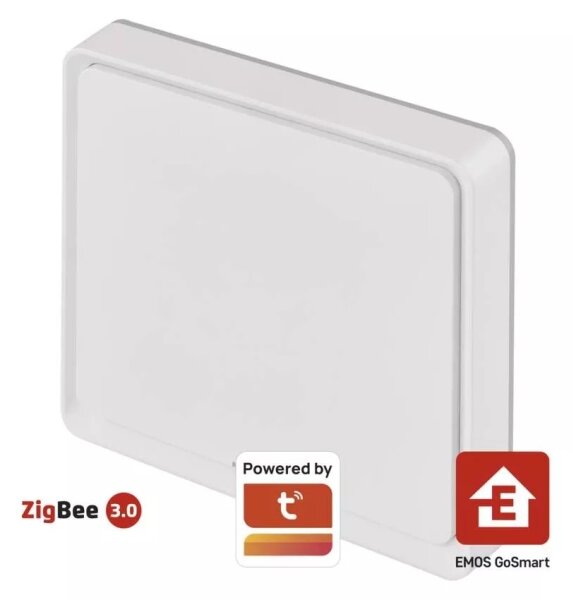 Vypínač 1-tlačidlový GoSmart 1xCR2430 Tuya biela