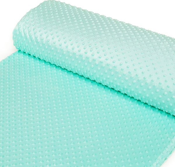 Detská látka Minky 3D bodky MKP-003 Mintová - šírka 150 cm