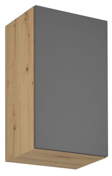 Závesná kuchynská skrinka LANGEN G45-P/L Dub artisan/sivá