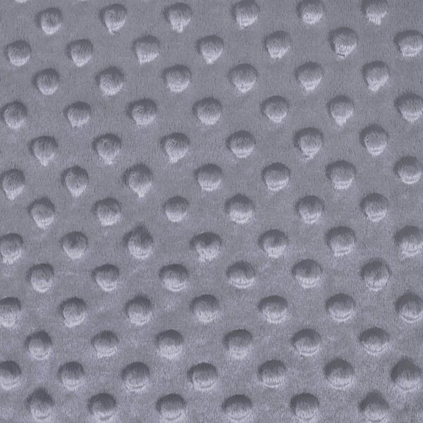 Biante Hrejivé posteľné obliečky Minky 3D bodky MKP-004 Tmavo sivé Jednolôžko 140x200 a 70x90 cm
