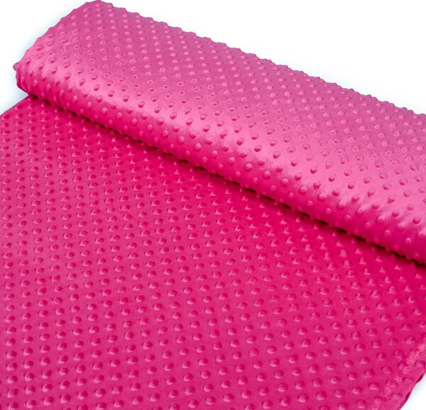 Detská látka Minky 3D bodky MKP-018 Purpurová - šírka 150 cm