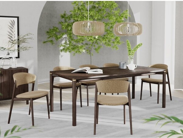 Hnedý rozkladací jedálenský stôl 95x180 cm Arun – Unique Furniture