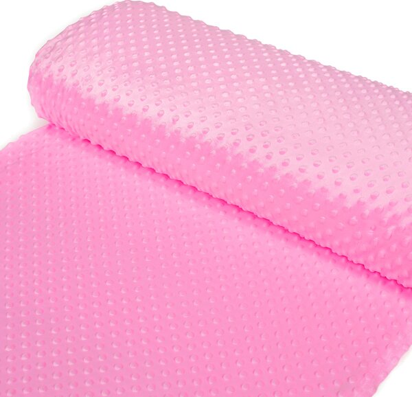 Detská látka Minky 3D bodky MKP-012 Sýto ružová - šírka 150 cm